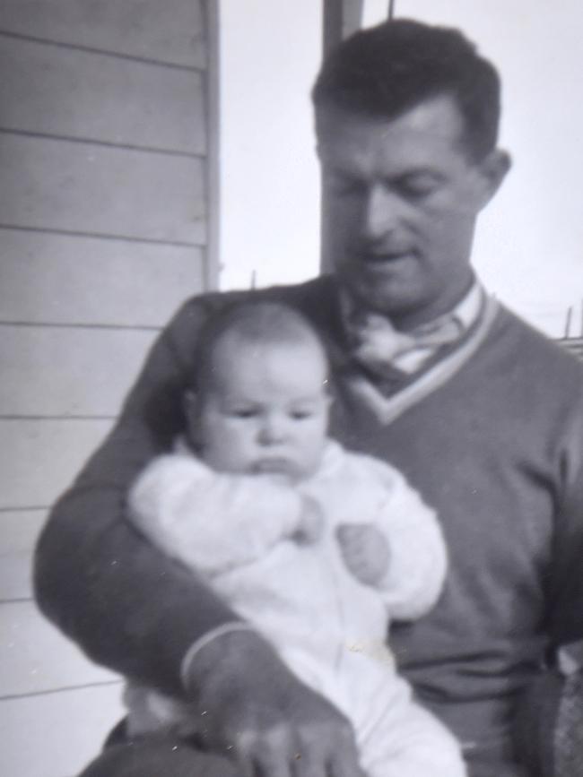 Young Neale with his father, Jim.