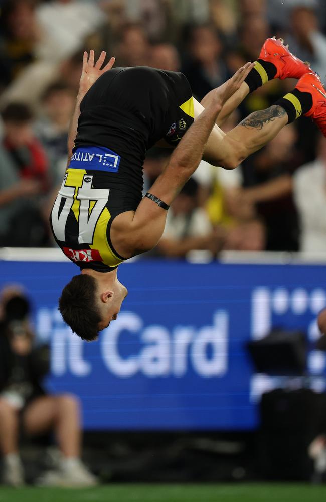 Seth Campbell pulled out the backflip. Picture: Robert Cianflone/Getty Images