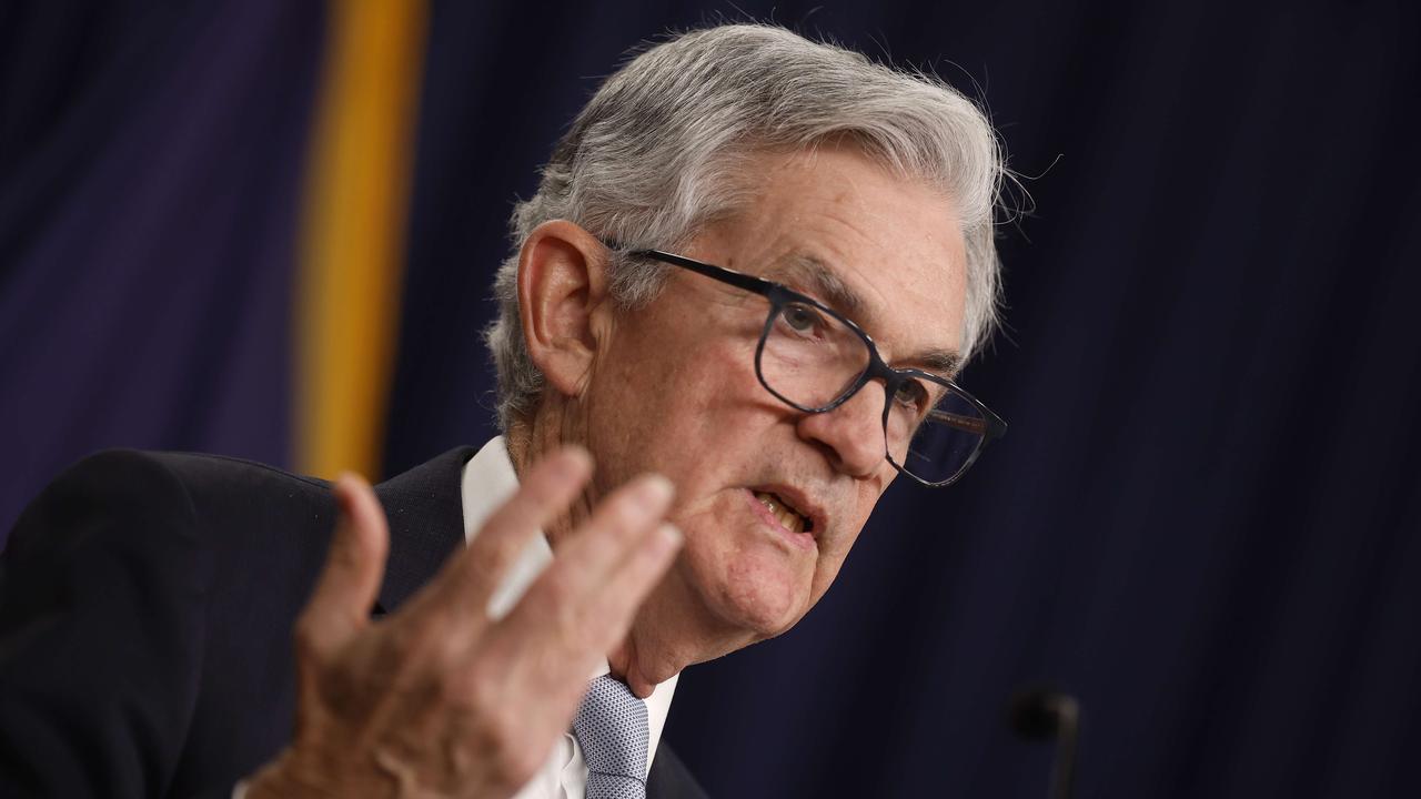 US Federal Reserve Bank board chairman Jerome Powell announcing the sixth interest rate increase this year on November 2. Picture: Chip Somodevilla/Getty Images/AFP