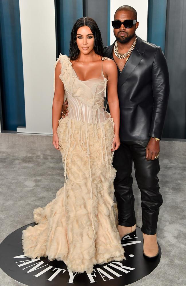 Kanye West recently accused Kim Kardashian of being an “old white lady” controlling his “black children”. Picture: Getty Images