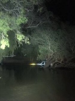 Police responded to a call for assistance from occupants of a vehicle who became stranded on a water crossing in Marrakai on Saturday. Picture: NTPFES