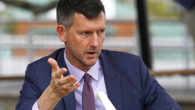 Transport Minister Mark Bailey during an interview. Picture: Tertius Pickard