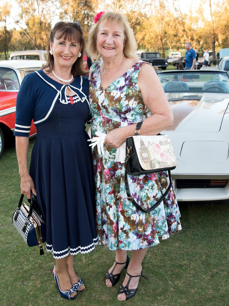 Nevis Edwards and Sandy Shirley Alexander-Moore at the Gold Coast Retro Night Cruise. Picture: Andrew Meadowcroft.