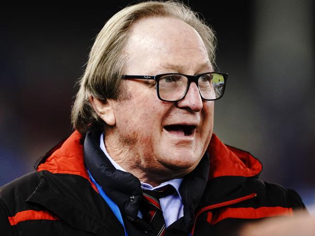 Former Essendon Bombers coach Kevin Sheedy coaches a Legends match before the Round 21 AFL match between the Essendon Bombers and the Western Bulldogs at Marvel Stadium in Melbourne, Saturday, August 10, 2019. (AAP Image/Michael Dodge) NO ARCHIVING, EDITORIAL USE ONLY