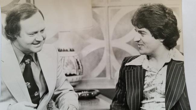 Frank Pangallo on Channel 7's AM show hosted by the late Lionel Williams in 1976. Picture supplied