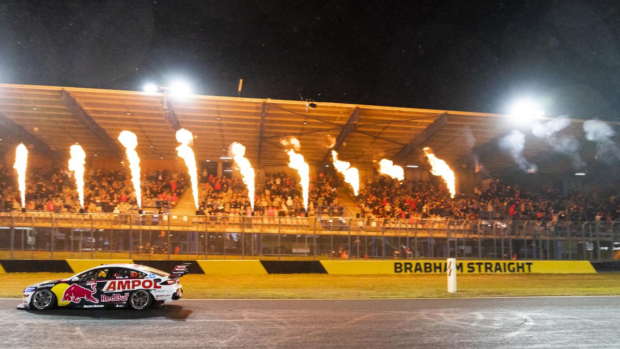 Van Gisbergen takes out Race 29 in his Red Bull Ampol Holden Commodore after rallying from a hopeless position. Picture: Getty Images