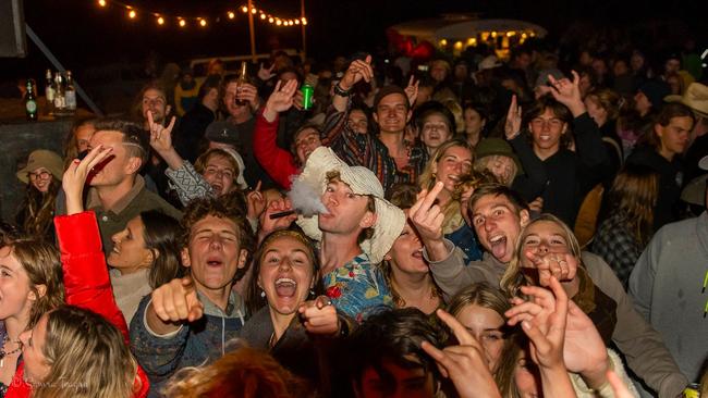 Crowd enjoying the DJ after hours at Dougstock 2. Picture: Supplied