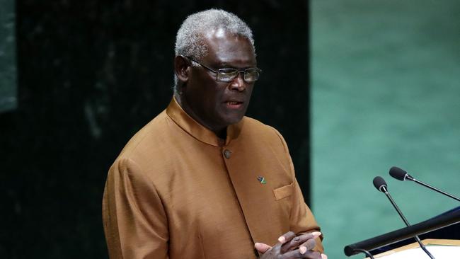 Manasseh Sogavare, one of one of China’s most steadfast allies in the South Pacific, will try to form a ruling coalition. Picture: AFP