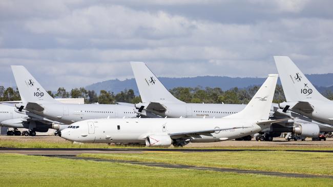 RAAF planes at Amberley air base in southeast Queensland. Picture: RAAF