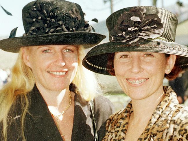 socials nq Ladies Day at Cluden Racecourse /Townsville. . JULIE PELCERS and RAELENE MORRISSEY. 30 Jul 2000