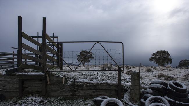 Dusting of snow: Large swathes of NSW had a snowfall overnight. Picture: DIIMEX