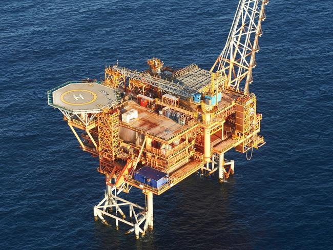 Woodside Energy’s Angel platform on the North West Shelf project. Picture: Woodside Energy