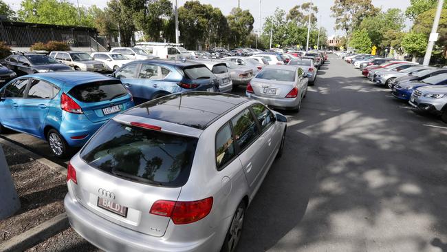 Lack of spaces at train station carparks across Sydney has become a major deterrent for commuters. Picture: Norm Oorloff