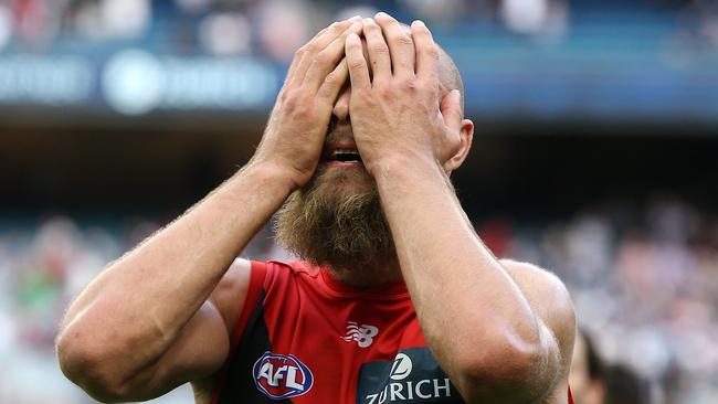 Donm’t look now, but the Dees will be 2-4 if they lose to Essendon. Pic: Michael Klein