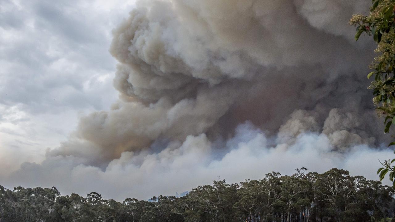 A bushfire near Lancefield last summer. Picture: Jason Edwards