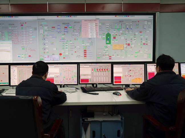 A power station control in China. Picture: Dai Jianyong/The Australian