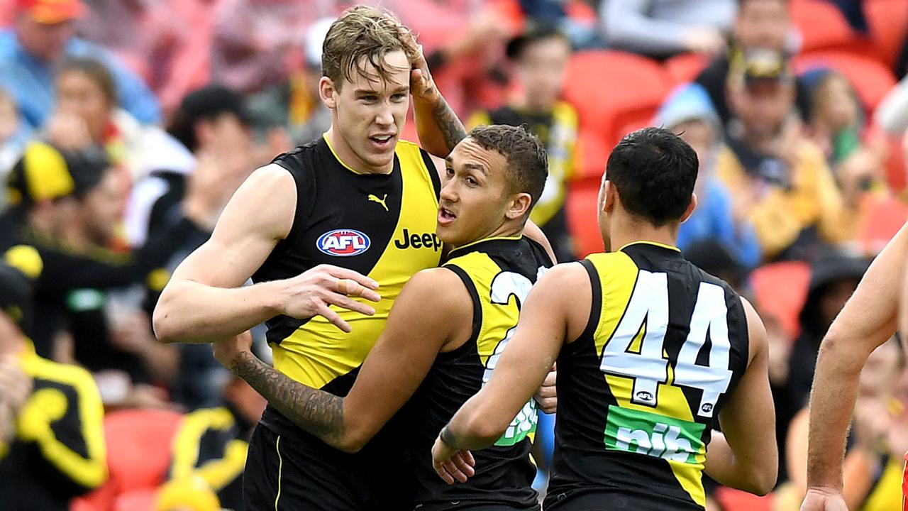 Richmond did as it pleased in the first half against Gold Coast. (Photo by Bradley Kanaris/Getty Images)