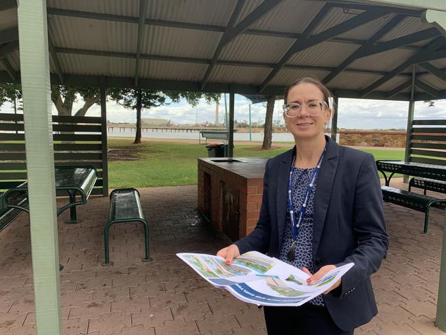 Port Pirie Regional Council director of infrastructure Kathryn Johnson said the council is excited to unveil their detailed plans for the Riverbank Precinct. Picture: Isaac Selby