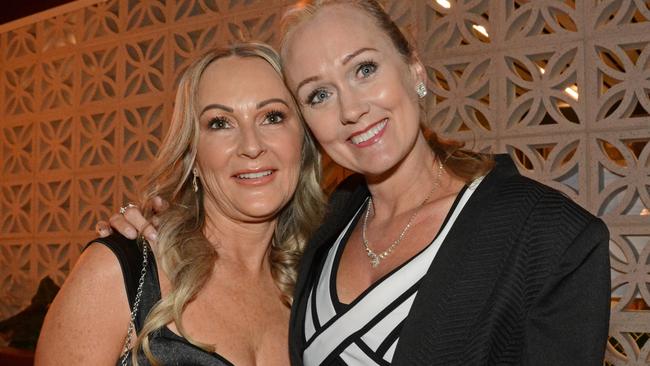 Rachel Maunder and Marianne Lee at The Ark black tie charity ball at Parkwood Village. Picture: Regina King