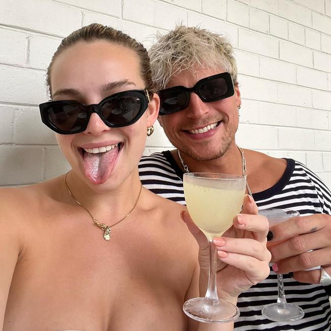 The 27-year-old has been candid about the highs and lows of being in a non-monogamous relationship. Picture: Instagram/AbbieChatfield