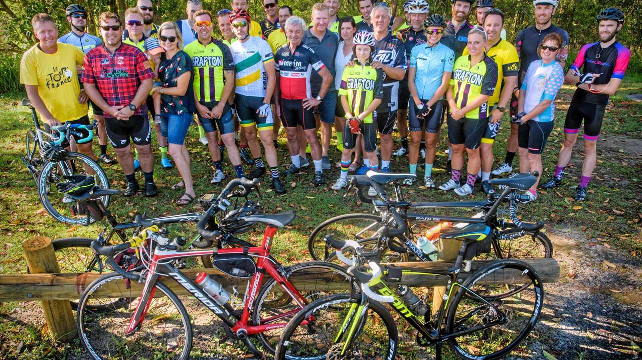 EFFORT: Grafton and Yamba Cycle Clubs came together for a ride to the Maclean Lookout to raise awareness for Youth Mental Health. Picture: Adam Hourigan Photography