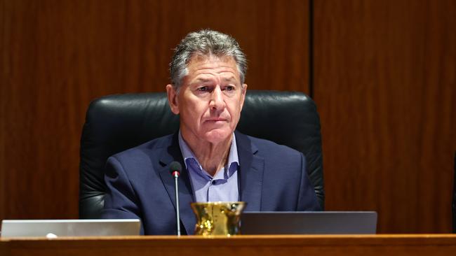 Cairns Regional Council chief executive Ken Gouldthorp at an ordinary meeting earlier this week. Picture: Brendan Radke