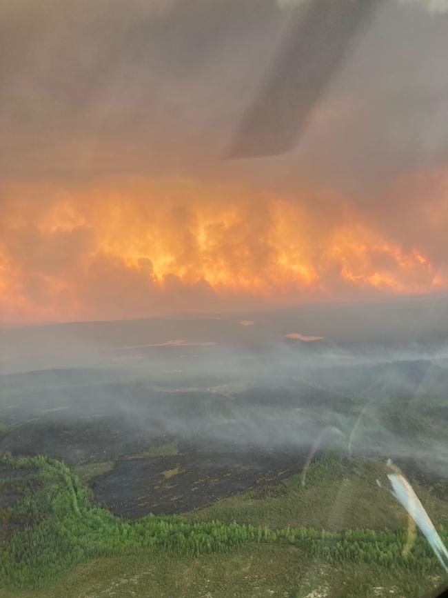 Fires in northern Quebec. Picture: AFP