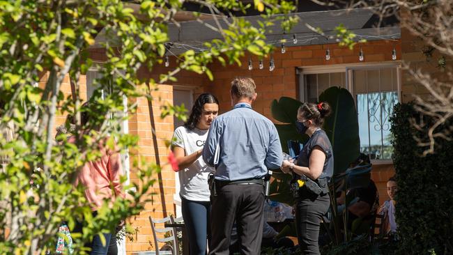 Police investigate an alleged home invasion at Toutai Kefu’s house. Picture: Brad Fleet