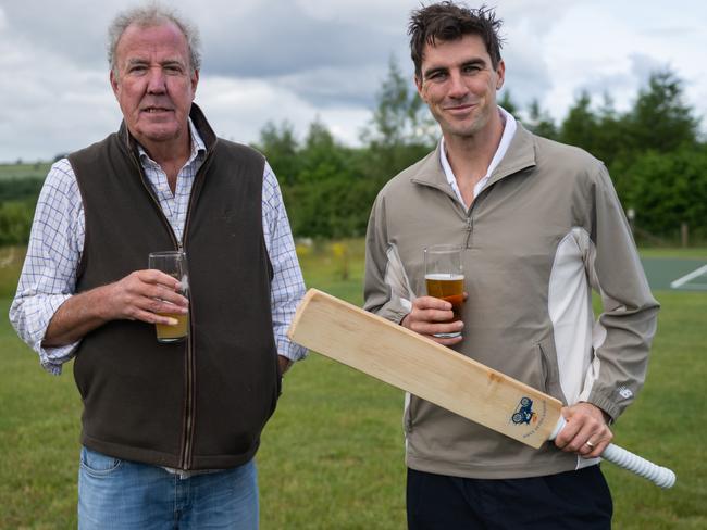 Pat Cummins at Jeremy Clarkson’s farm.