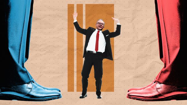 Anthony Albanese has been proven as a below-average prime minister. Artwork: Frank Ling