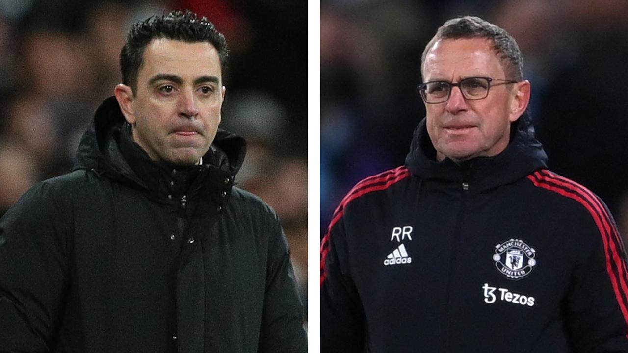Xavi and Ralf Rangnick are on different paths. Picture: Getty Images