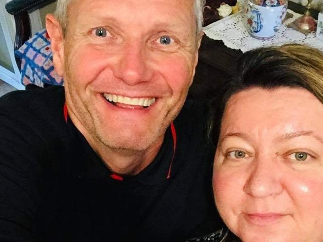 Lisa Sutton Lipman, who set up the Lost Manly facebook page, with her husband Ole. They live in Norway. Picture: Supplied.