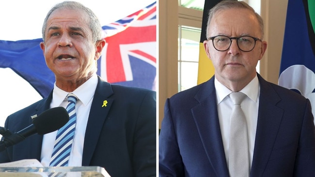 Israel's ambassador to Australia Amir Maimon on Sunday, left, and Anthony Albanese. Picture: John Feder