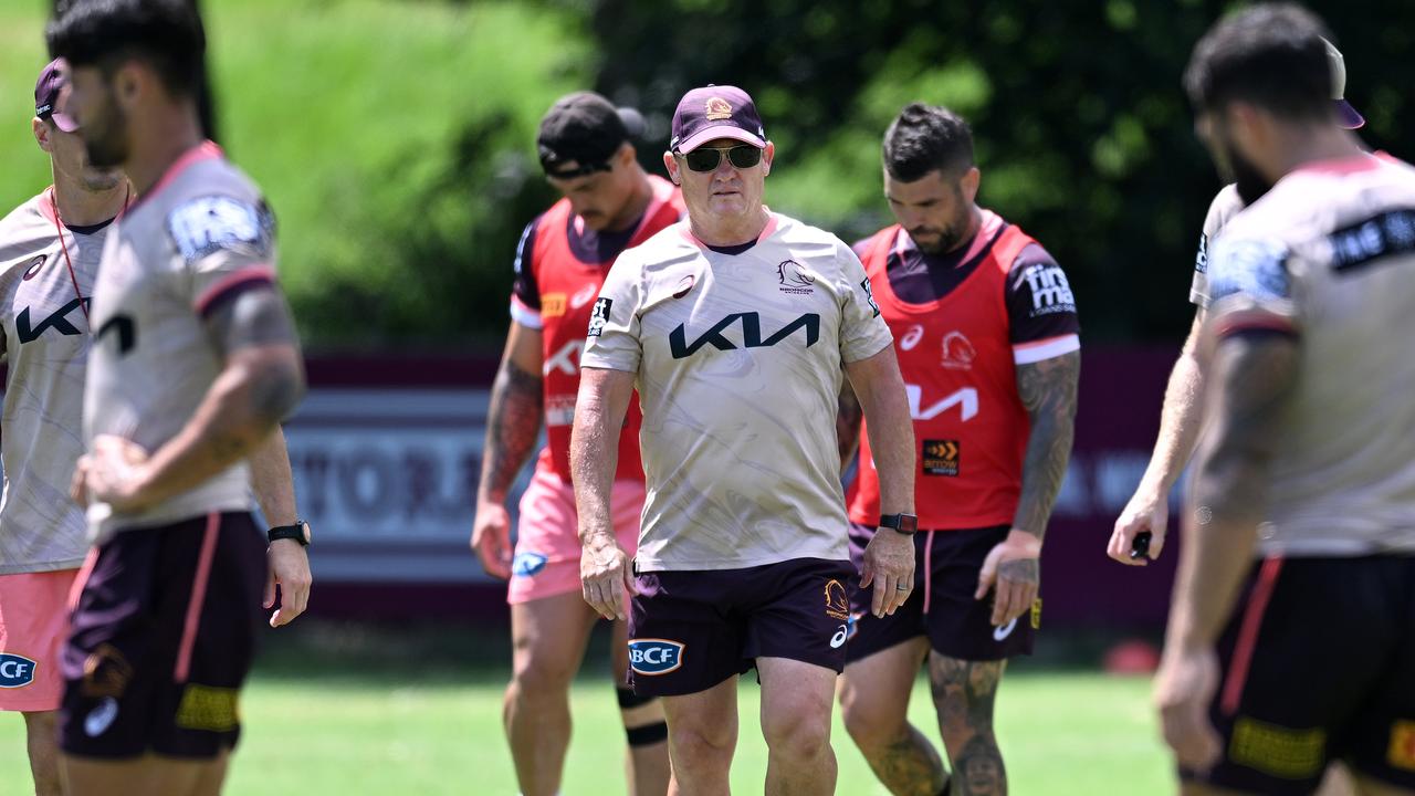 Kevin Walters during a Broncos training session. Picture: NCA NewsWire / Dan Peled