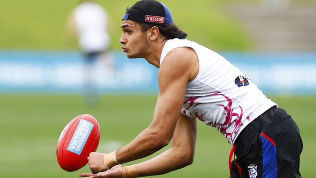 Jamarra Ugle-Hagan feels he is getting close to becoming a regular senior footballer. Picture: Getty Images