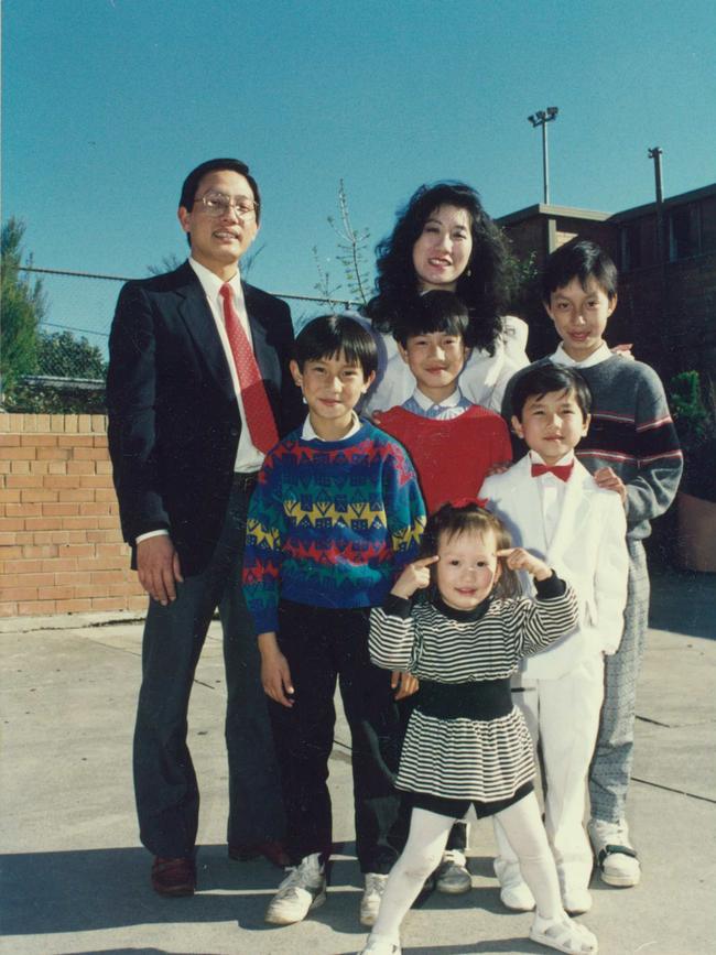 Phien Hoang and her family.