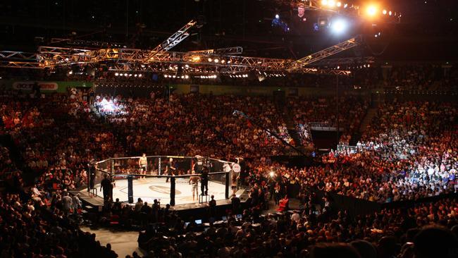 Fighters get ready to do battle in front of a sold-out crowd in Sydney at UFC 110.