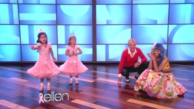 Nick Minaj surprises the girls on Ellen.