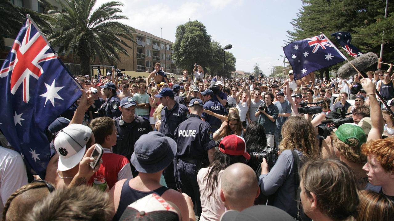 The Cronulla riot led to 104 people being arrested. Picture: Sunday Telegraph