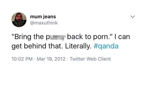 Paul McMillan also tweeted about porn.