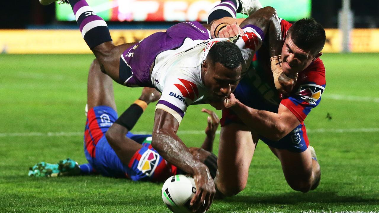 Melbourne overcame a determined Knights comeback. (Photo by Matt King/Getty Images)
