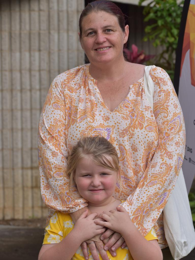 Jessica and Liliana Weston at the Queensland Museum Unearthed event in Mackay, August 2021. Picture: Lillian Watkins