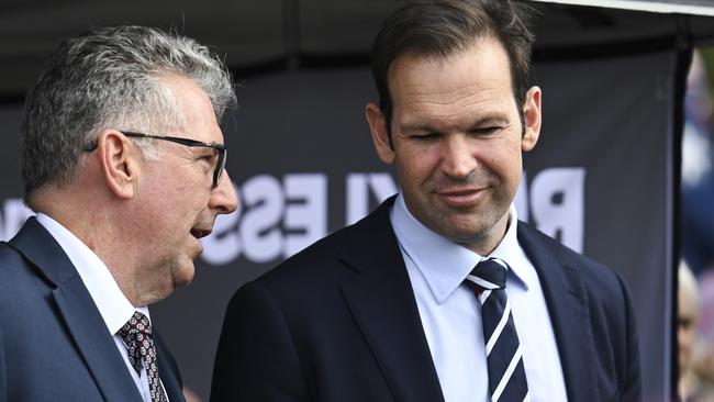 Nationals colleagues Keith Pitt and Matt Canavan. Picture: Martin Ollman/NewsWire