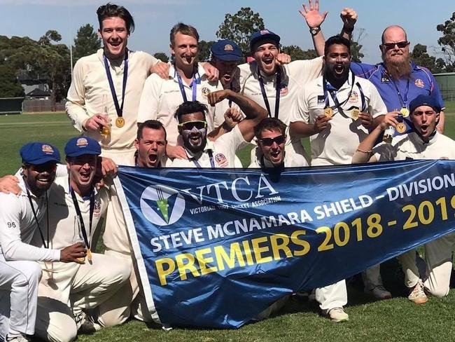 Altona Roosters celebrate their VTCA Division 2 premiership in 2018-19. Picture: Facebook