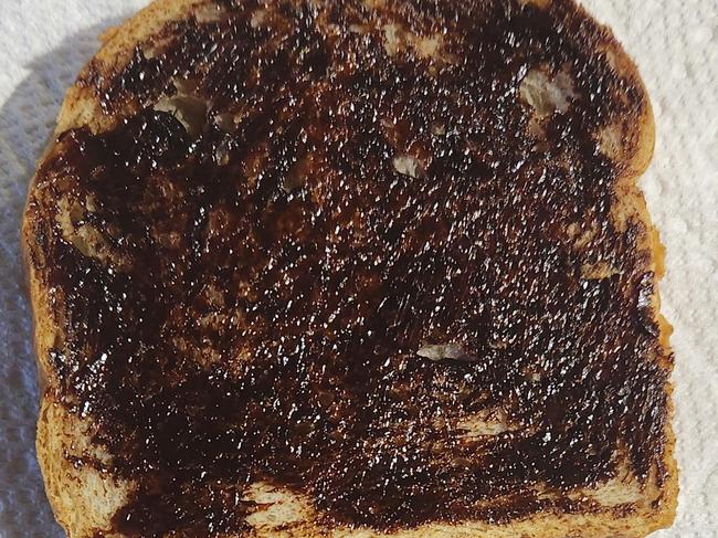 This is the correct amount of Vegemite on toast. Picture: Supplied