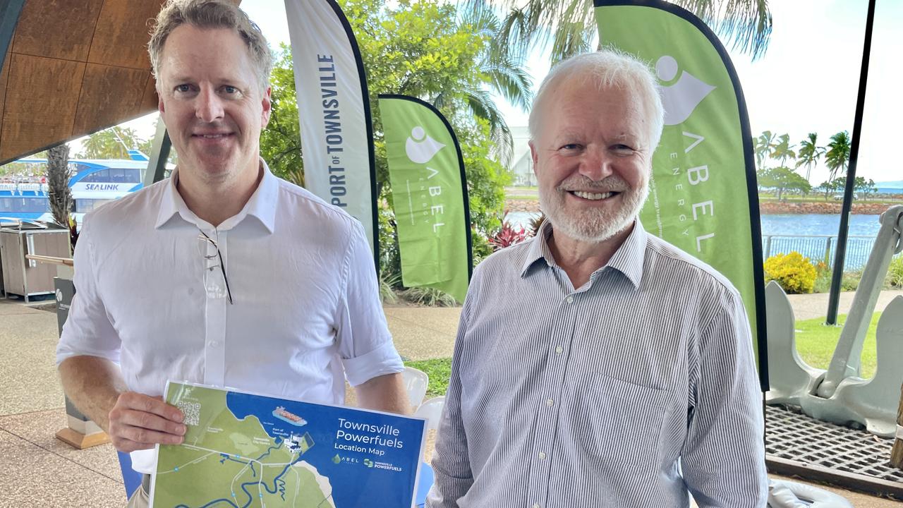 ABEL Energy director commercial Simon Talbot and CEO Michael van Baarle have revealed more details about their $1.7bn Townsville Powerfuels project. Picture: Leighton Smith.