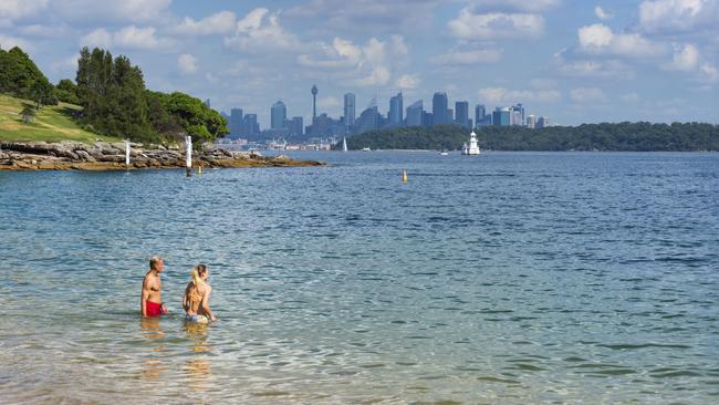 Sydney city skyline seen from Watson Bay, New South Wales, Australia. Picture: Education Images/Universal Images Group via Getty Images.