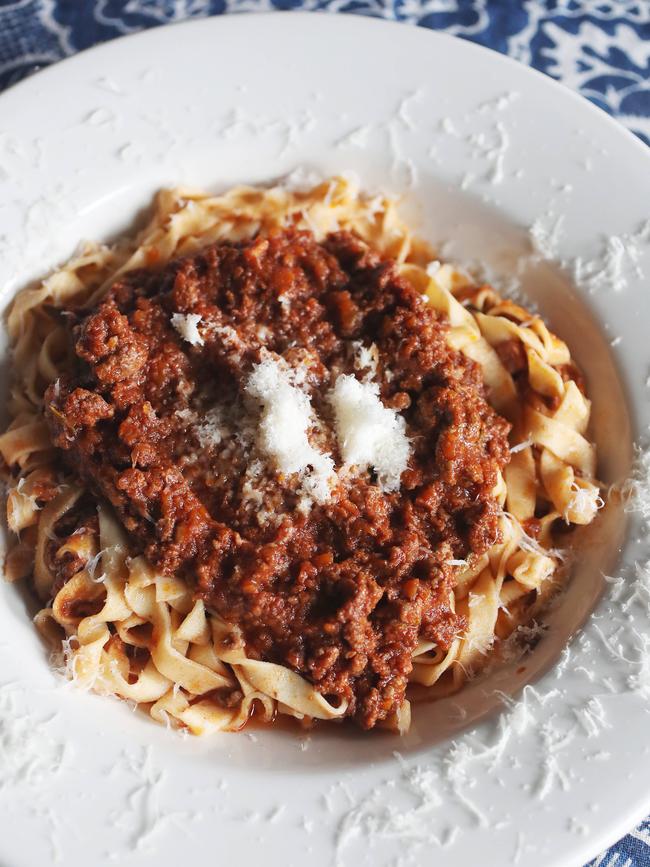 Ed's Spuntino Bar &amp; Cafe’s fresh handmade Tagliatelle with a rich beef and pork ragu. Picture: Nikki Davis-Jones