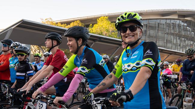 Natasha Fyles and Kate Worden at the Top End Gran Fondo 2024. Picture: Pema Tamang Pakhrin