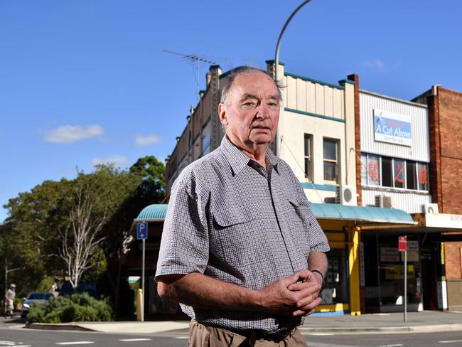 Gordon Griffith poses for a photo opposite the site. Picture: AAP Image/Joel Carrett